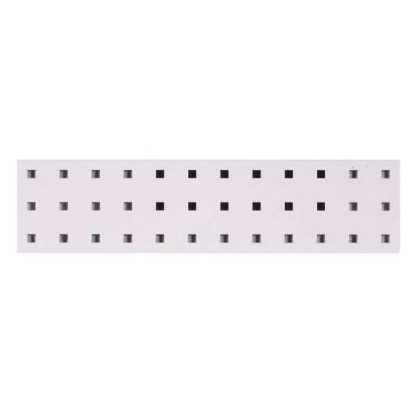 (1) 18 In. W x 4.5 In. H White Epoxy 18-Gauge Steel Square Hole Pegboard Strip
