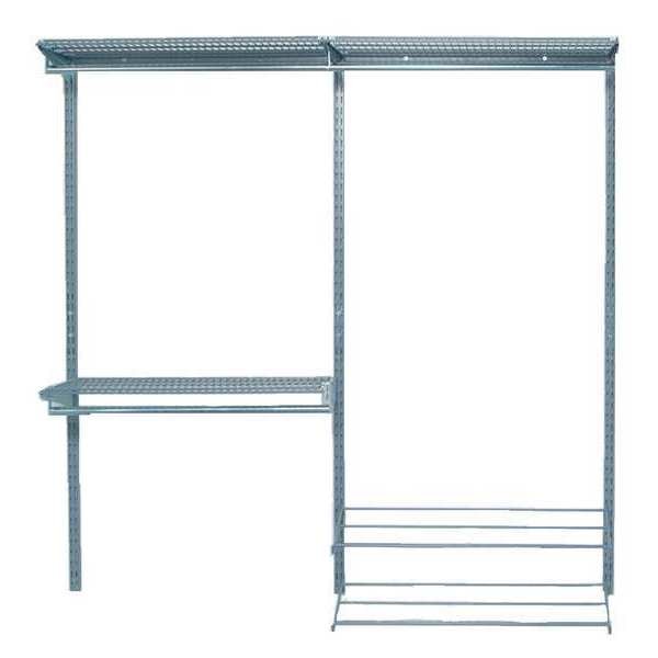 66 In. W x 63 In. H Modular Closet Garage and Laundry Organizer Kit with Mounting Hardware