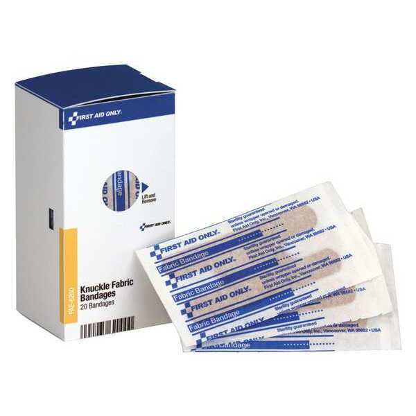 First Aid Kit Refill, Fabric Knuckle Bandages, 20 Per Box