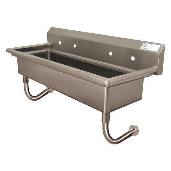 Wall Multi-Station Wash Sink, 14g, Ss