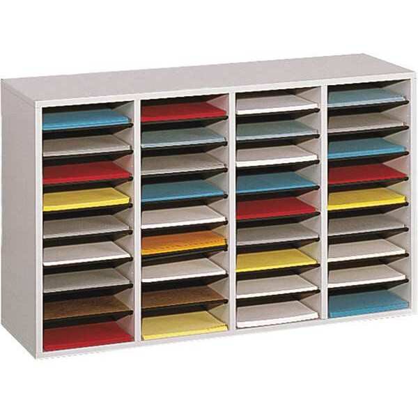 Literature Org, Wood, Adjustable, 36, Grey