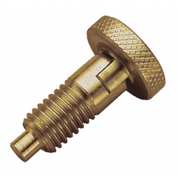 Brass Knrl, Lck Knob Nose P, 1/4-20