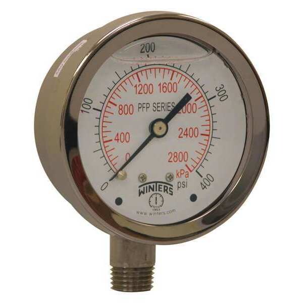 Filled Ss/Ss Gauge2.5 1/4 Lm 400 psi/Kpa