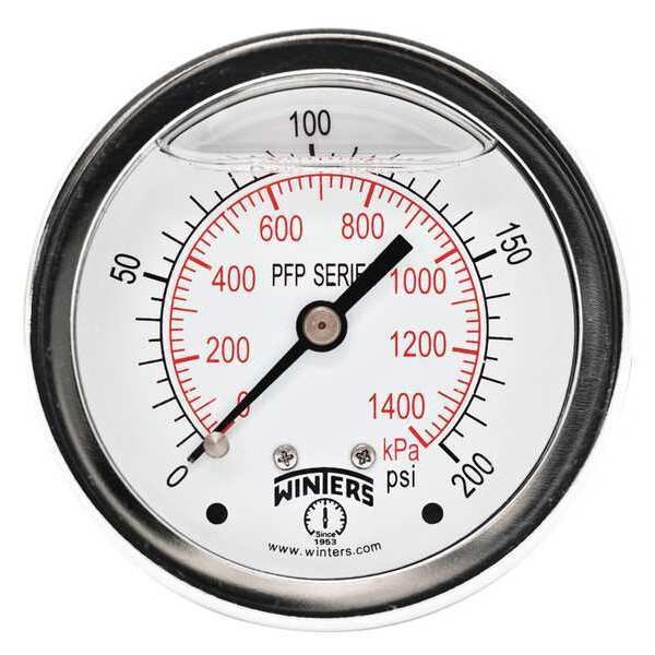 Filled Ss/Ss Gauge2.5 1/4 Cb 200 psi/Kpa