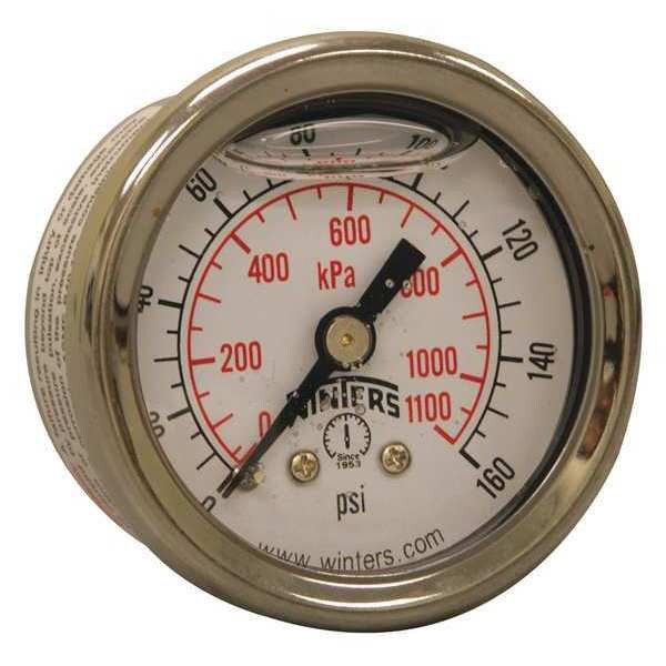Qual. Ss/Br Gauge 1.5 1/8 Cb 160 psi/Kpa