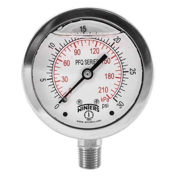 Qual. Ss/Ss Gauge 2.5 1/4 Lm 30 psi/Kpa
