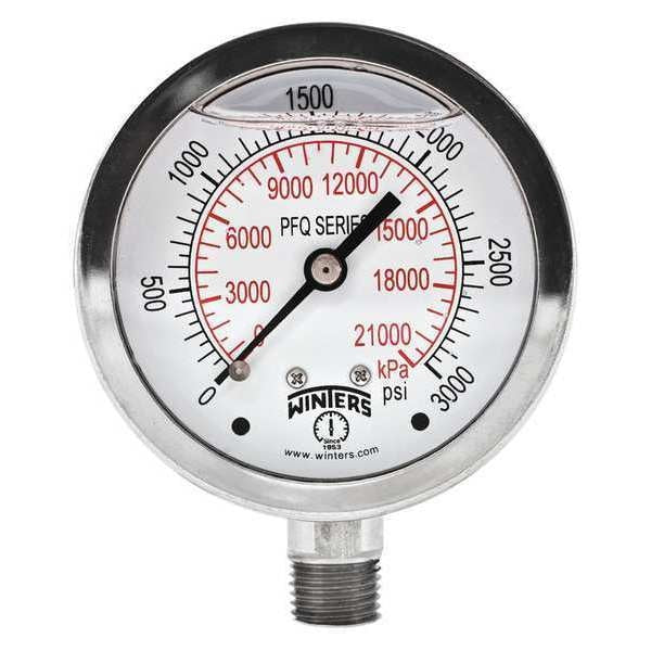Qual. Ss/Ss Gauge 2.5 1/4 Lm 3000Psi/Kpa