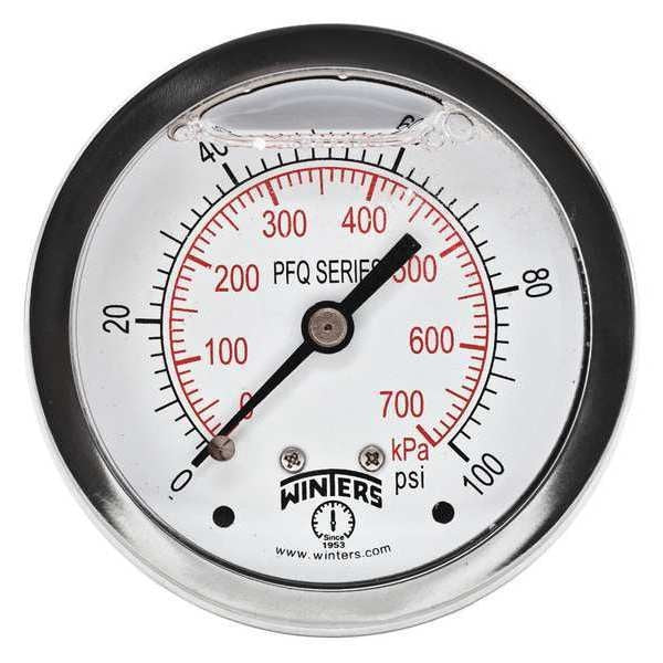 Qual. Ss/Ss Gauge 2.5 1/4 Cb 100 psi/Kpa