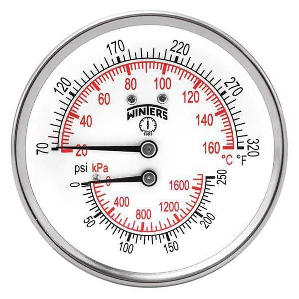 Tridicator 3 0/250 psi/Kpa 70/320 F/C, Cb