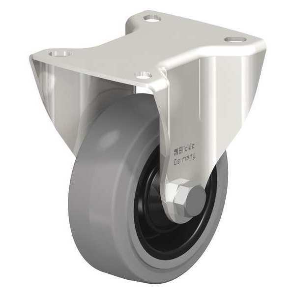 Rigid Plate Caster, Sold Rubr, 4