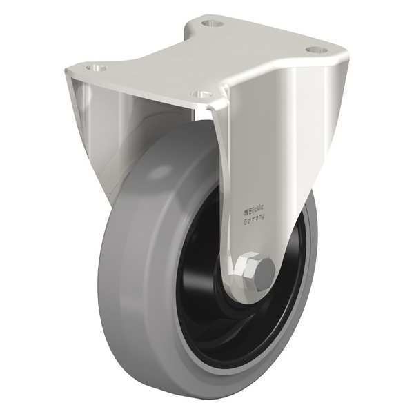 Rigid Plate Caster, Sold Rubr, 6