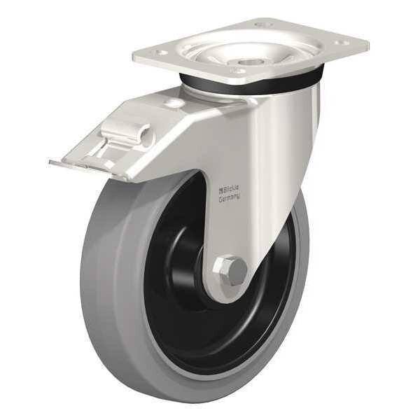 Swivl Plate Castr, Solid Rubr, 8