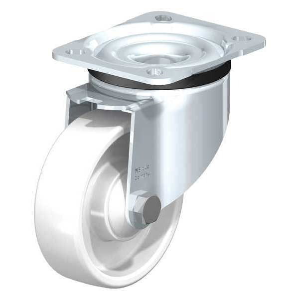 Swivl Plte Castr, White Nyln, 4