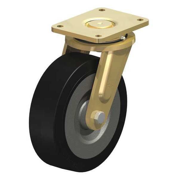 Swvl Plate Cster, Rubr, 9-7/8