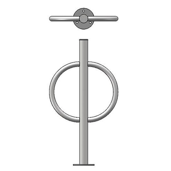 Hitch Post Bike Rack, 2-bike, steel, powder coated