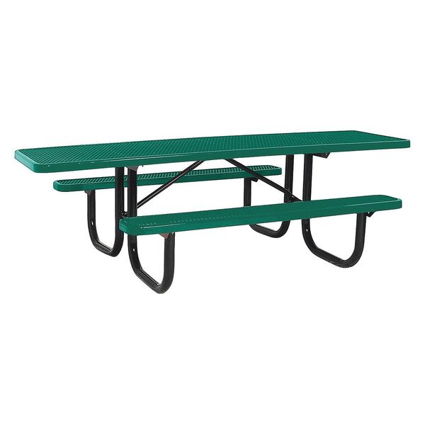 Park Rectangular Table, Portable, 8ft, Green