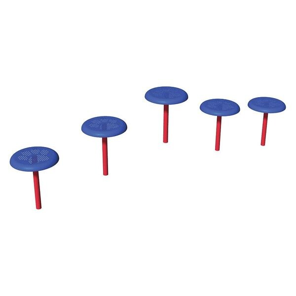 Dog Park 5-Stepping Paws, Red/Blue