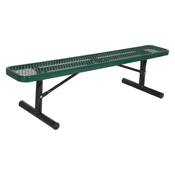 Portable Park Bench, No Back, Green