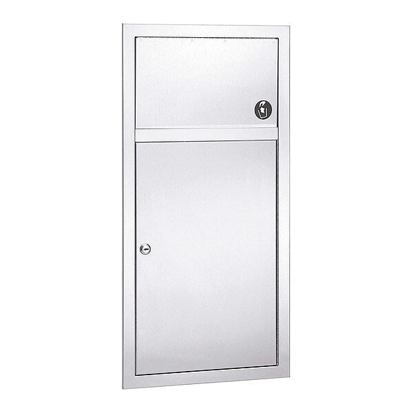 28 gal Trash Can, Stainless Steel