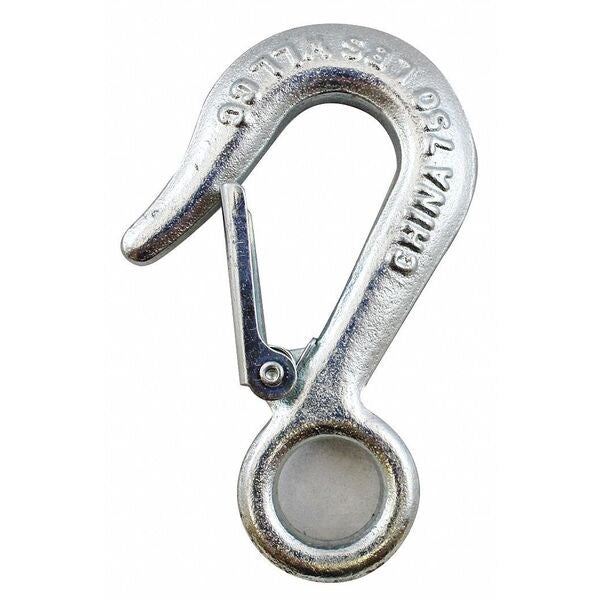 Hook Snap, 7/16 Zinc Plate Forged, w/Latch