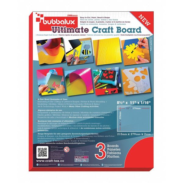 Bubbalux Craft Board Letter S, Red, PK6