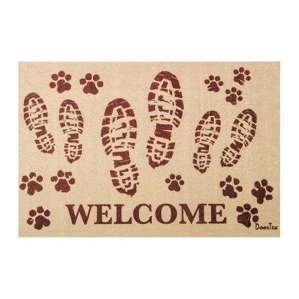 Door Mat, Brown, 24 in W x