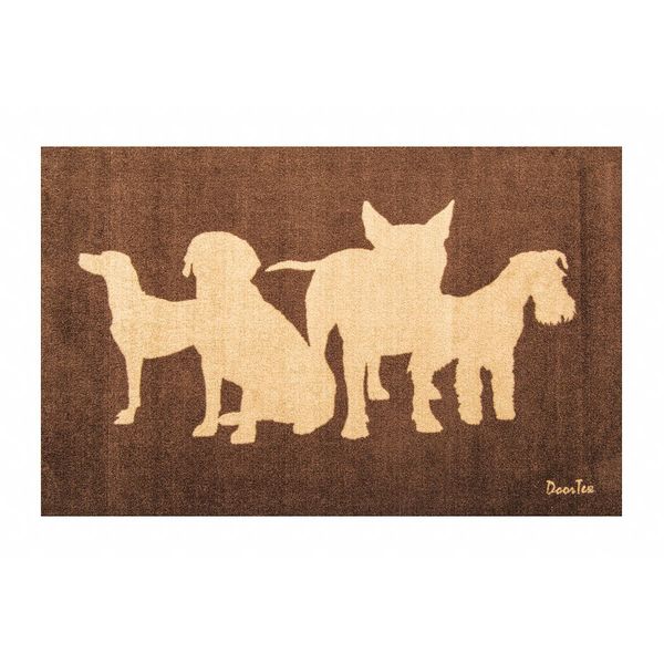 Door Mat, Brown, 24 in W x