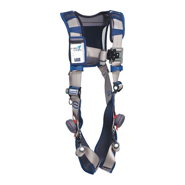 Full Body Harness, Vest Style, M, Repel(TM) Polyester, Blue/Gray