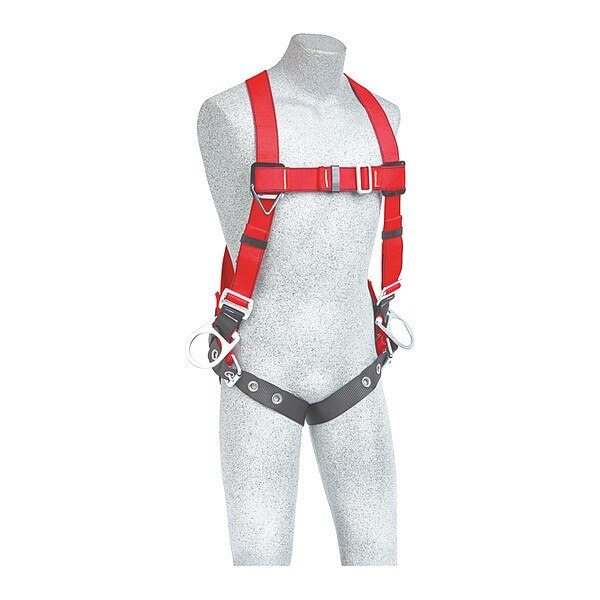 Full Body Harness, Vest Style, Universal, Polyester, Red