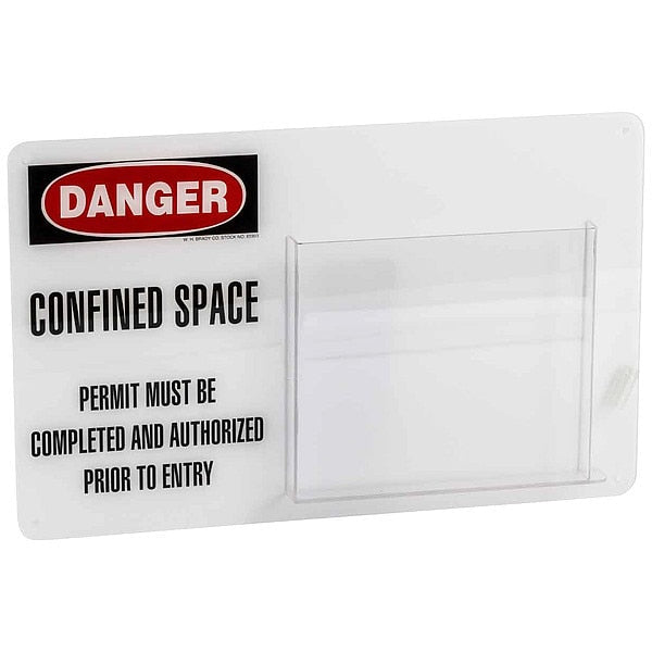 Tag Holder, 12X19, Confined Space Permit