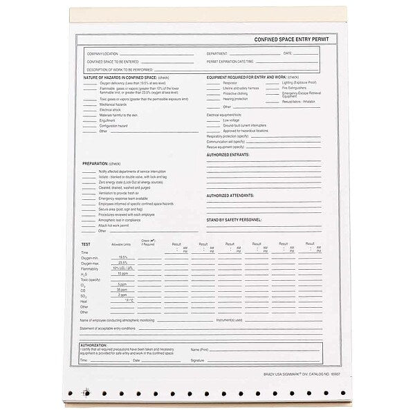 Paper Pad, 8.5x11, Confined Space, PK25