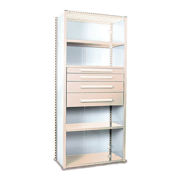 V-Grip Shelving W/ 4Drwrs/5Shlvs 7x1.5x4, Strtr, 3