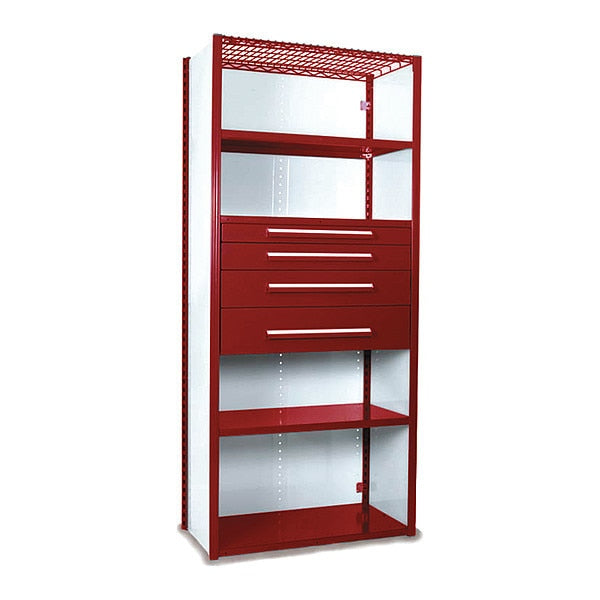 V-Grip Shelving W/ 4Drwrs/5Shlvs 7x1.5x4, Strtr, 3