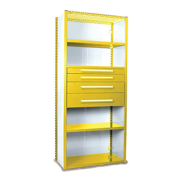 V-Grip Shelving W/ 4Drwrs/5Shlvs 7x2x3, Strtr, 3