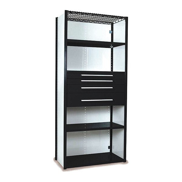 V-Grip Shelving W/ 4Drwrs/5Shlvs 7x1.5x4, Strtr, (2)3