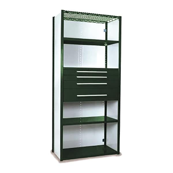 V-Grip Shelving W/ 4Drwrs/5Shlvs 7x2x3, Strtr, 3