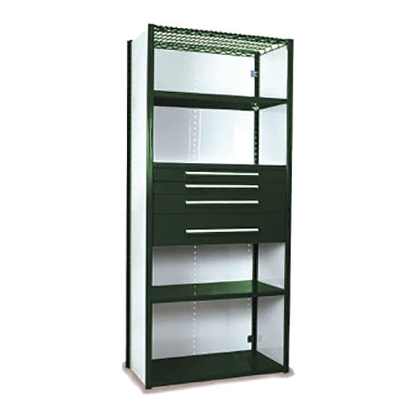 V-Grip Shelving W/ 4Drwrs/5Shlvs 7x1.5x4, Strtr, (2)3