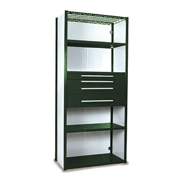 V-Grip Shelving W/ 4Drwrs/5Shlvs 7x2x4, Strtr, (2)3