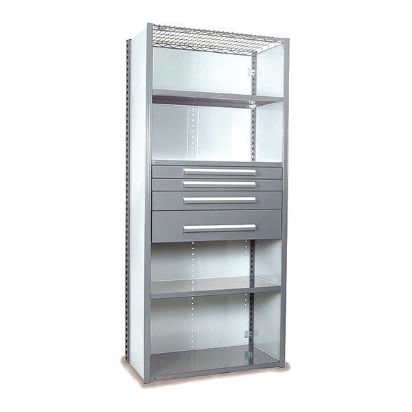 V-Grip Shelving W/ 4Drwrs/5Shlvs 7x1.5x4, Strtr, (2)3