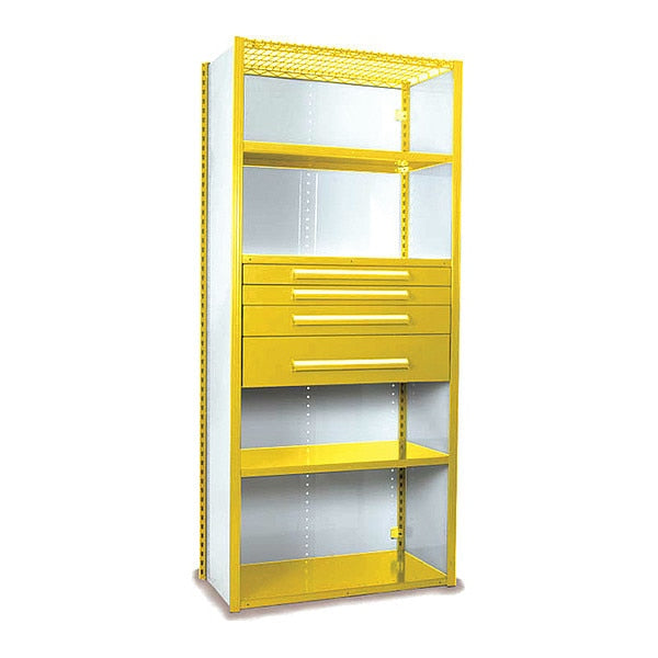 V-Grip Shelving W/ 4Drwrs/5Shlvs 7x2x3, Strtr, (2)3