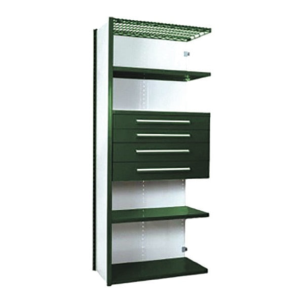 V-Grip Shelving W/ 4Drwrs/5Shlvs 7x2x4, Strtr, (2)3