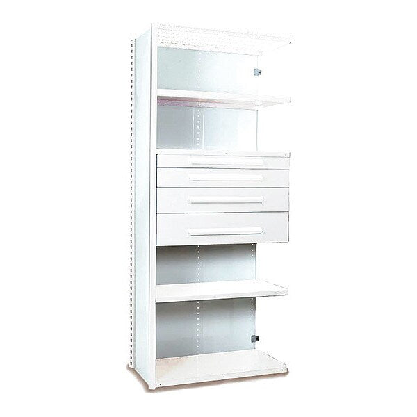 V-Grip Shelving W/ Drawers, WH, Shelving Type: Add-On