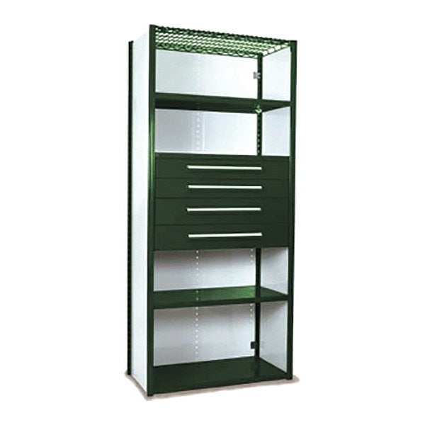 V-Grip Shelving W/ 4Drwrs/5Shlvs 7x2x4, Strtr, 2-4.5