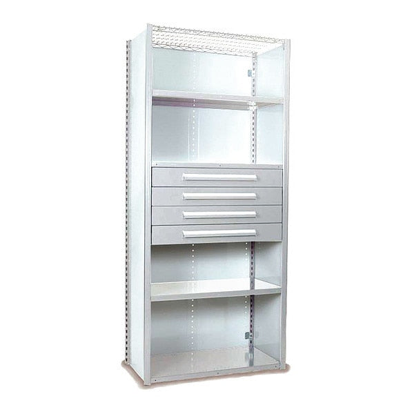 V-Grip Shelving W/ Drawers, 7x1.5x4 Closed Starter, WH