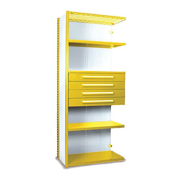 V-Grip Shelving W/ Drawers, 7x1.5x4 Closed Addon, YL