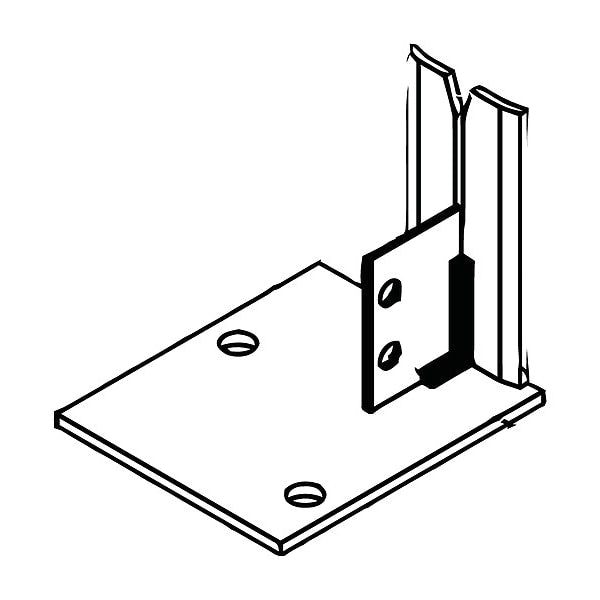 LH Corner Seismic Floor Anchor, BK