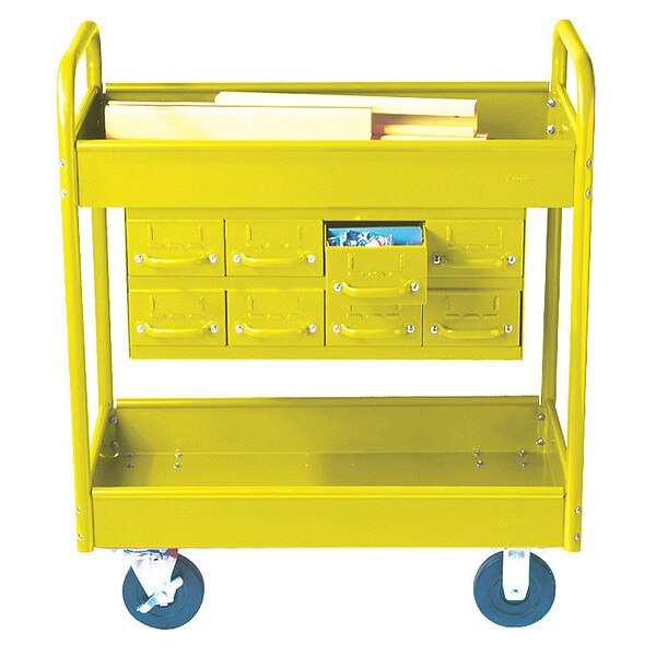 Stock Cart, 2 Shelves, 8 Drawers 500lb, 8, YL