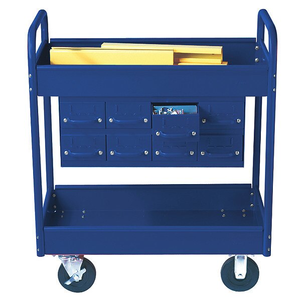 Stock Cart, 2 Shelfs, 8 Drawers 800lb, BL