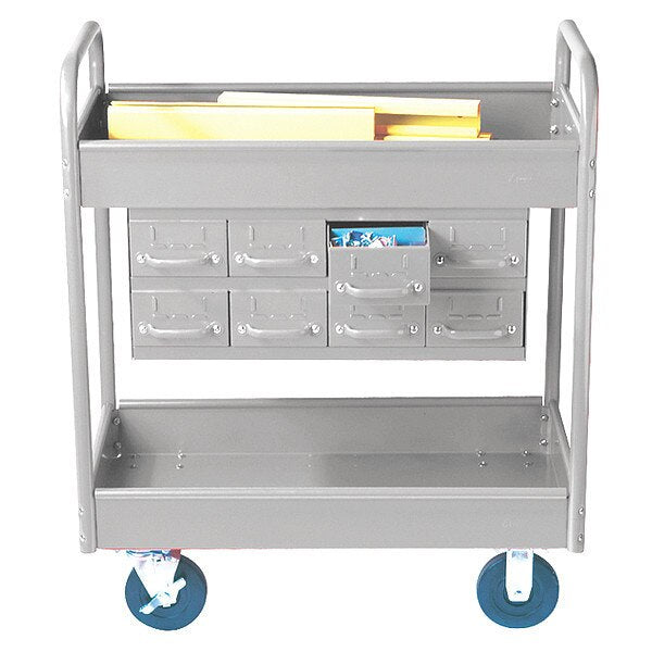 Stock Cart, 2 Shelfs, 8 Drawers 800lb, LG