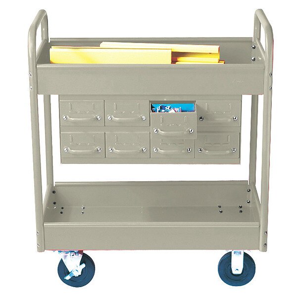 Stock Cart, 2 Shelves, 8 Drawers 500lb, 8, PY